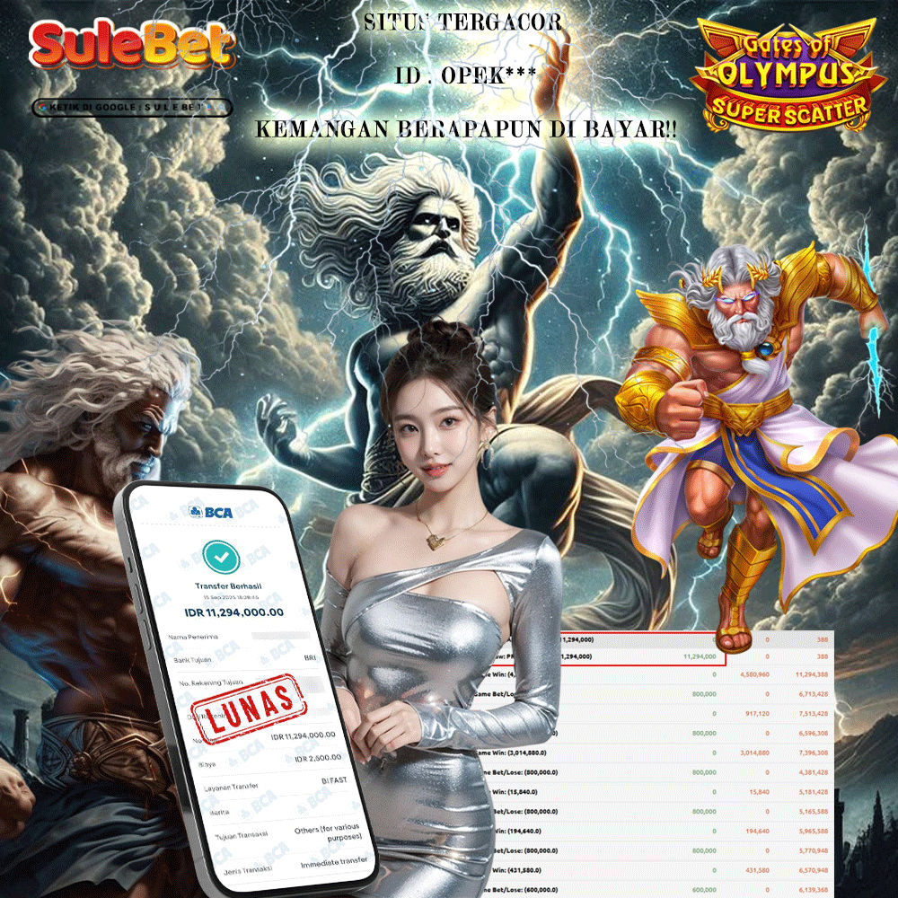 SULEBET – JACKPOT gates of olympus super scatter . 11.294.000.,- LUNAS !!!