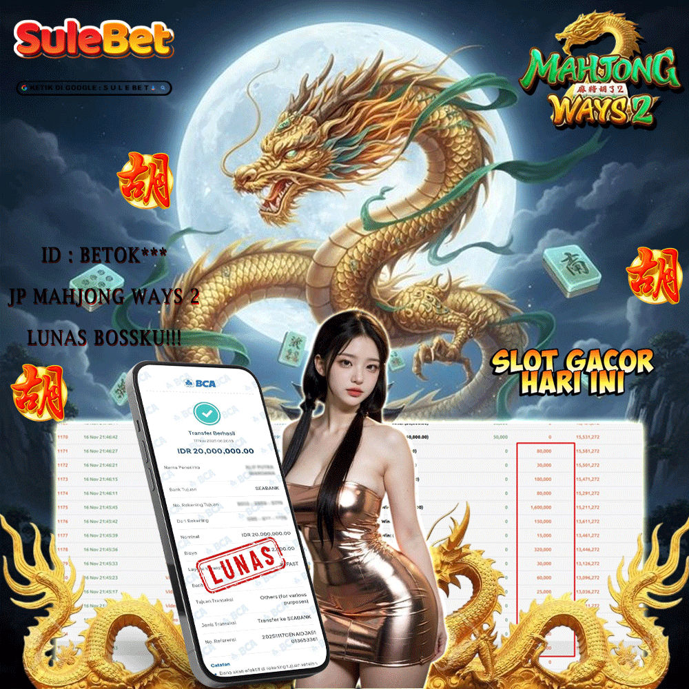 SULEBET – JACKPOT mahjong ways 2 20.000.000.,- LUNAS !!!