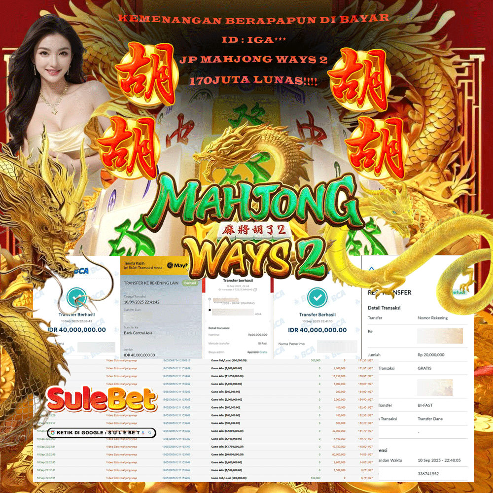 SULEBET – JACKPOT Mahjong Ways 2 Rp.170.000.000.,- LUNAS !!!