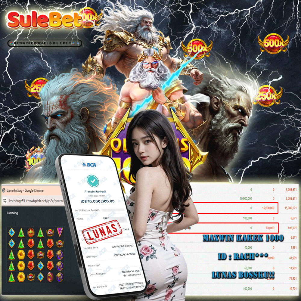 SULEBET – JACKPOT gates of olympus 1000. 10.000.000.,- LUNAS !!!