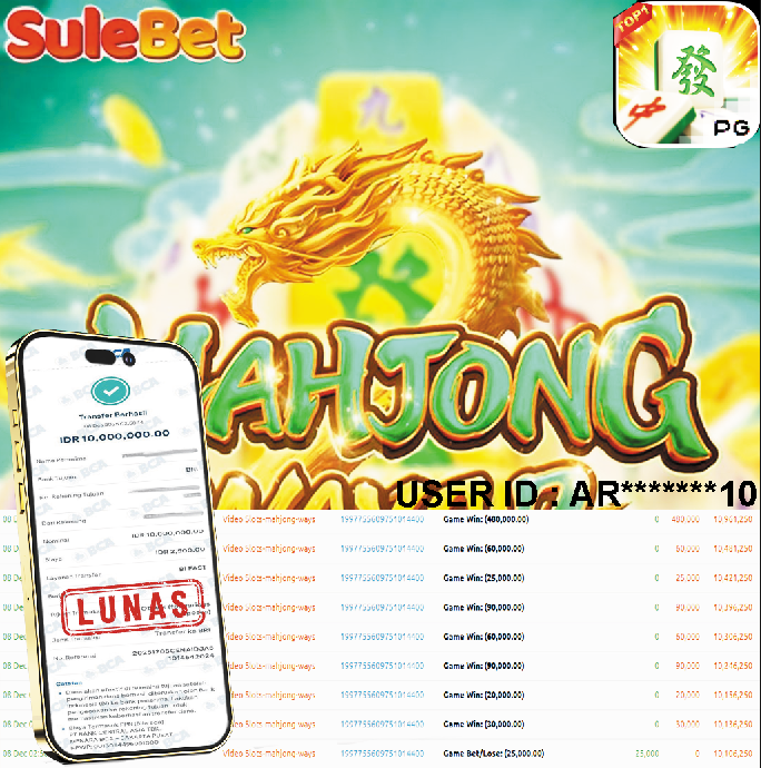 SULEBET – JACKPOT Mahjong Ways Rp.10.000.000.,- LUNAS !!!