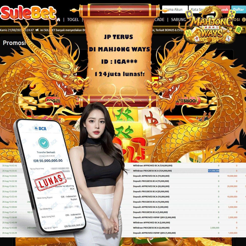 SULEBET – JACKPOT mahjong ways  124.000.000.,- LUNAS !!!