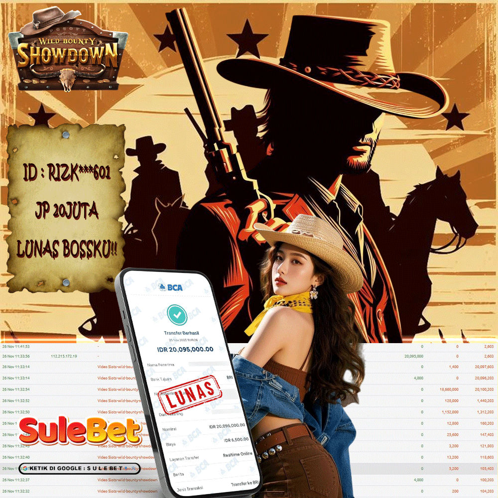 SULEBET – JACKPOT WILD BOUNTY SHOWDOWN Rp.20.095.000.,- LUNAS !!!