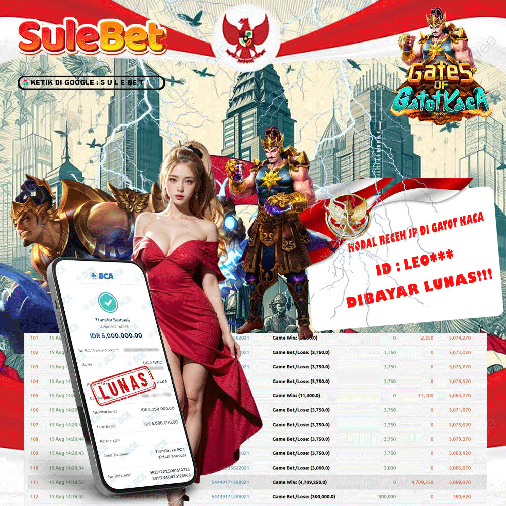SULEBET – JACKPOT GATES OF GATOTKACA 5.000.000.,- LUNAS !!!