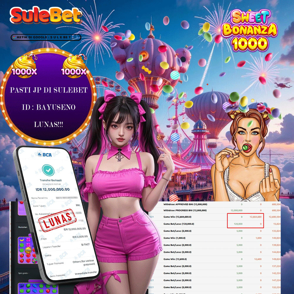 SULEBET – JACKPOT sweet bonanza 1000. 12.000.000.,- LUNAS !!!