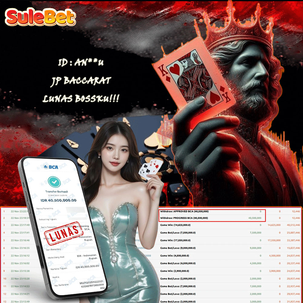 SULEBET – JACKPOT BACCARAT Rp.40.500.000.,- LUNAS !!!