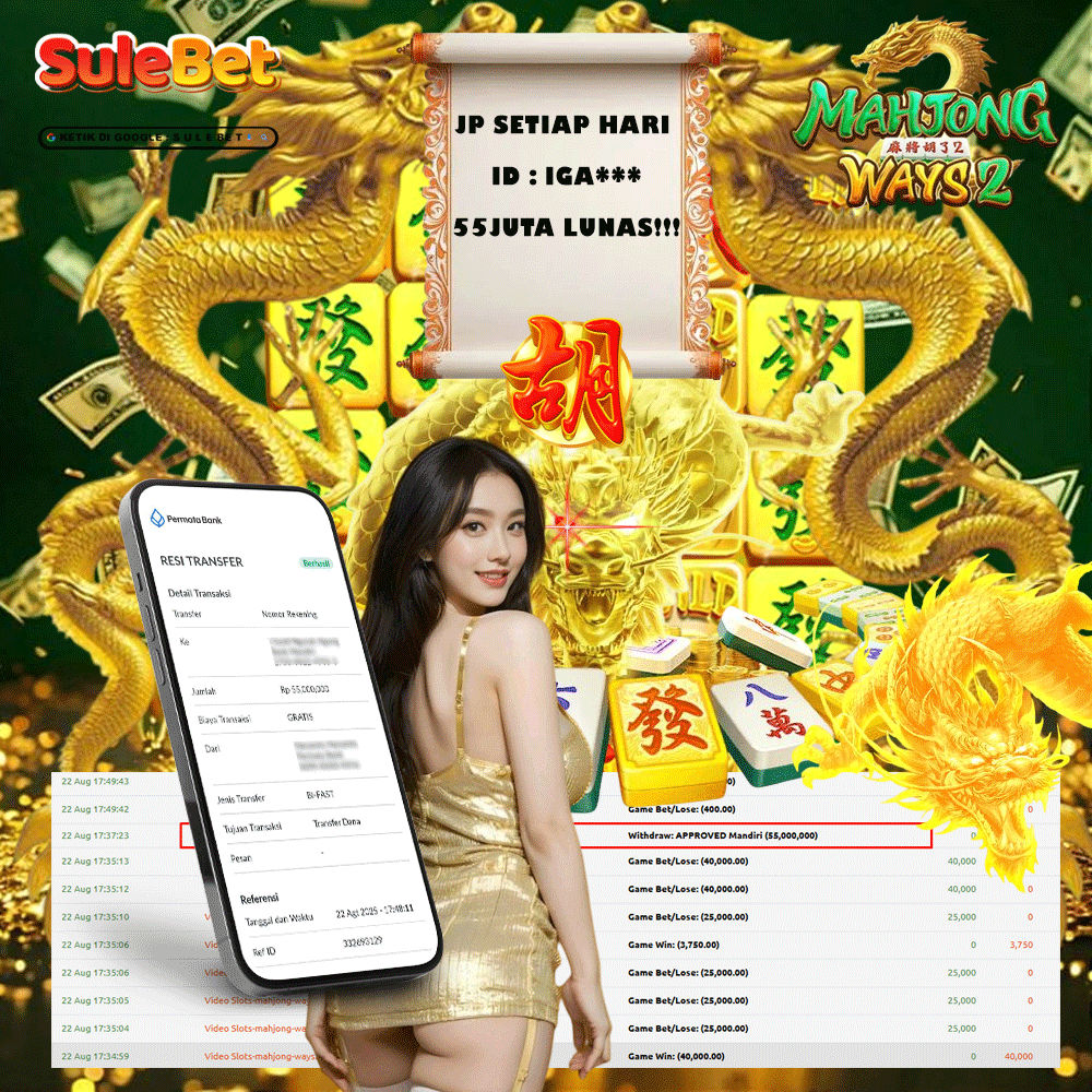 SULEBET – JACKPOT mahjong ways 2 55.000.000.,- LUNAS !!!